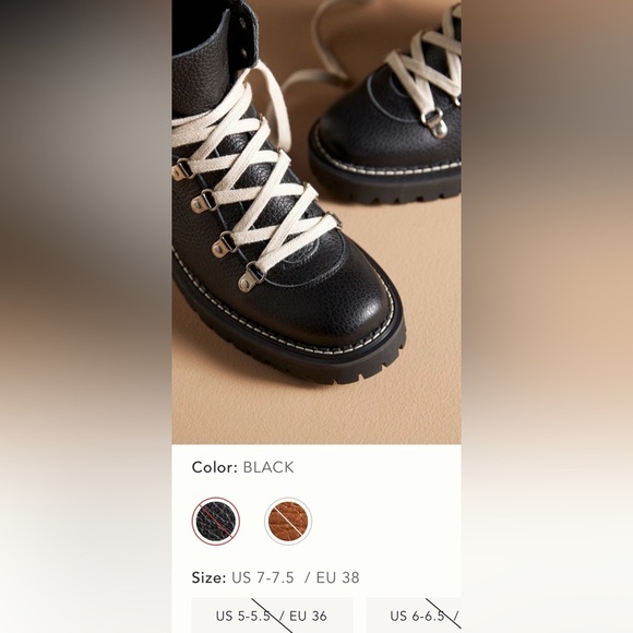 Anthropologie Hiker Boots Size 38 EU or 7 US NIB - Picture 4 of 17